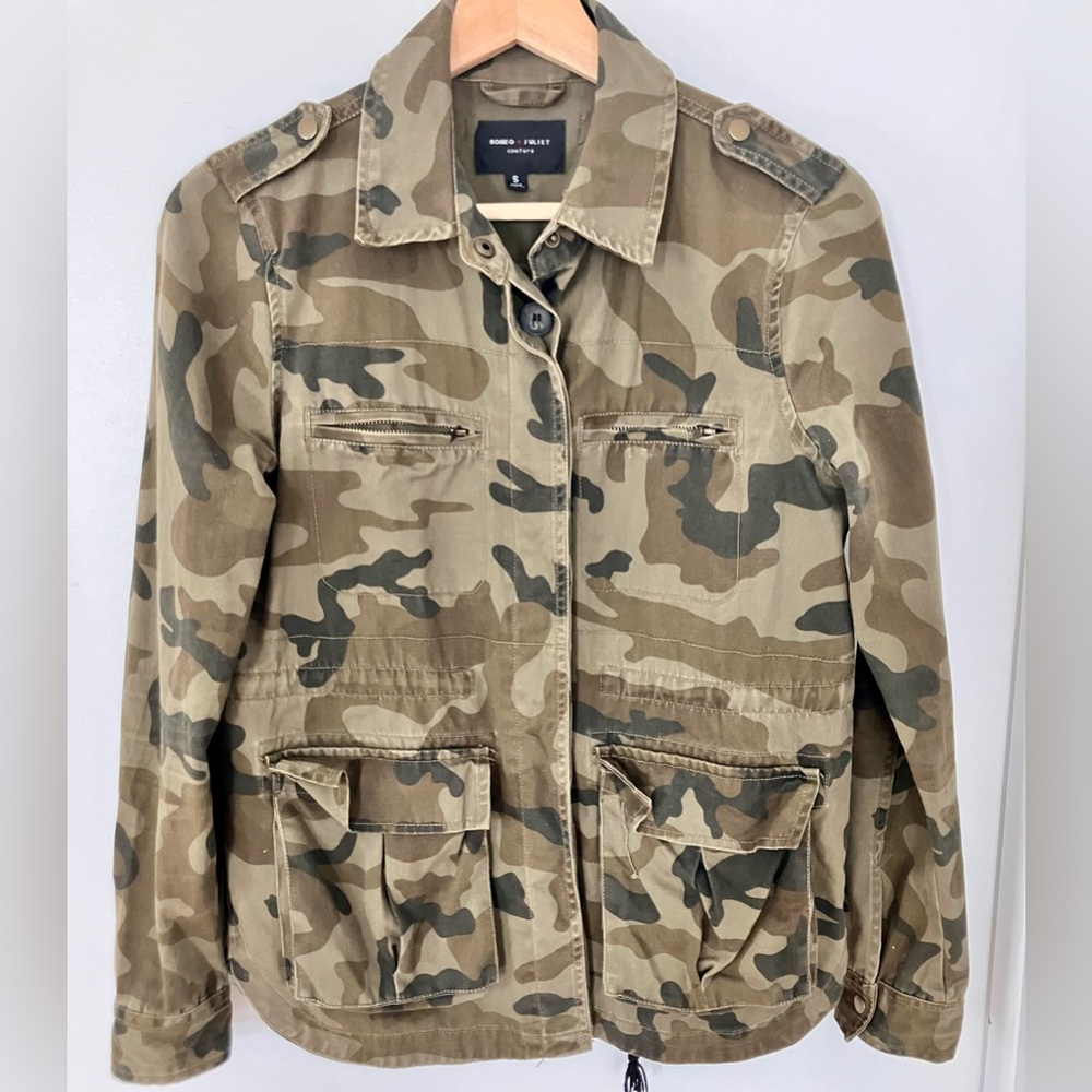 Romeo & Juliet Couture Camo Utility Jacket